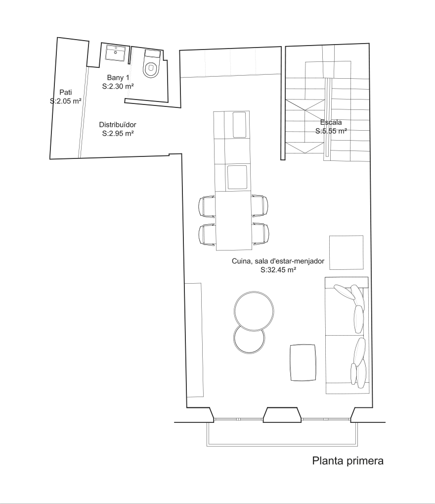 Projecte de reforma d'un habitatge existent entre mitgeres